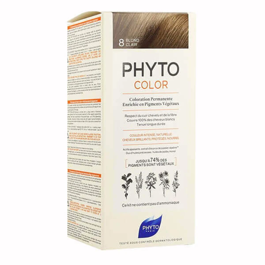 Phyto Color, восковой краситель, 8 светлый блондин, 50 мл: цены и характеристики