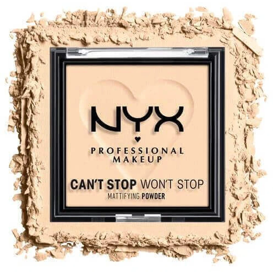 Компактна матуюча пудра NYX Professional Makeup Can't Stop Won't Stop Mattifying Powder - відтінок 01 Fair 6 г: ціни та характеристики