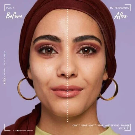 Компактна матуюча пудра NYX Professional Makeup Can't Stop Won't Stop Mattifying Powder - відтінок 01 Fair 6 г: ціни та характеристики