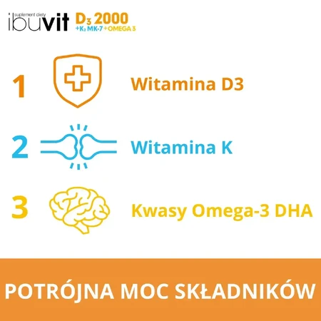 Ibuvit D3 2000 + K2MK-7 Омега 3 30 капсул: ціни та характеристики