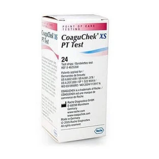 Тест-смужки Roche Coagu Chek XS PT Test для визначення МНО, 24 шт.