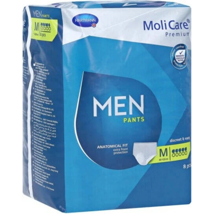 MOLICARE PREMIUM MEN PANTS 5KV. M 1×8шт, брюки от недержания: цены и характеристики