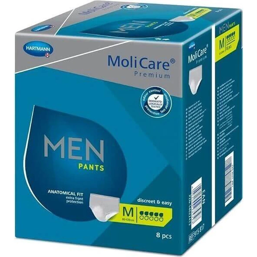 MOLICARE PREMIUM MEN PANTS 5KV. M 1×8шт, брюки от недержания: цены и характеристики