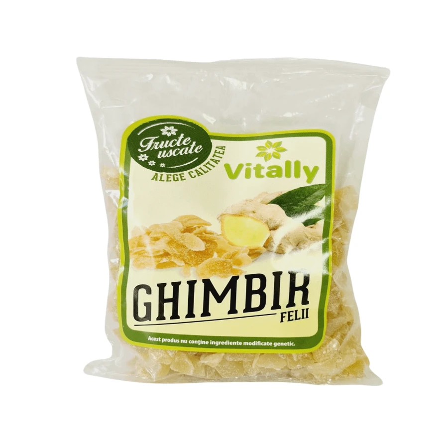 Імбир, скибочки, 100 г, Vitally: ціни та характеристики