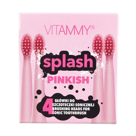 Vitammy Splash, звукові насадки для дитячої зубної щітки, рожеві, від 8 років, 4 штуки: ціни та характеристики