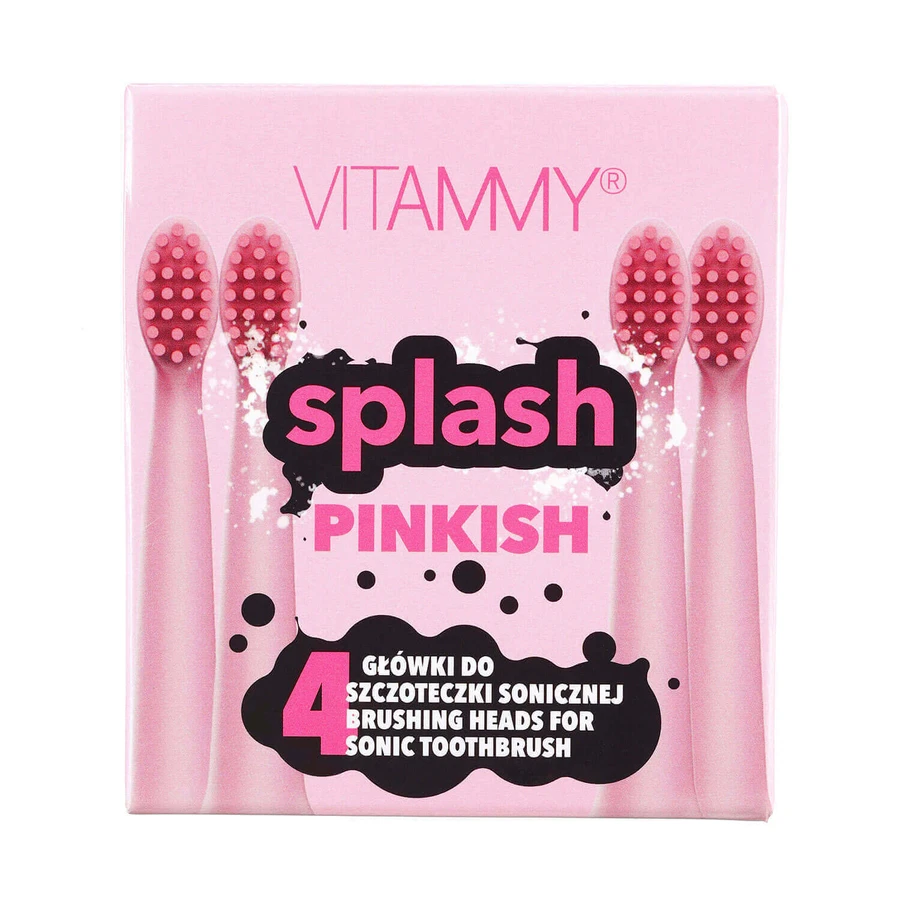 Vitammy Splash, звукові насадки для дитячої зубної щітки, рожеві, від 8 років, 4 штуки: ціни та характеристики