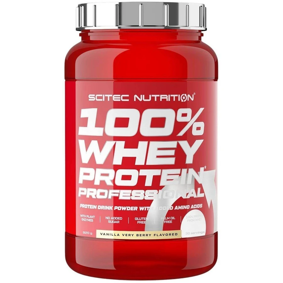 SciTec Nutrition 100% Whey Protein Professional ваніль/ягоди 920 г: ціни та характеристики