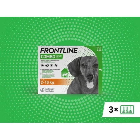 FRONTLINE COMBO spot-on for DOG M 3 x 1,34 мл 3x1,34 мл, раствор для собак: цены и характеристики