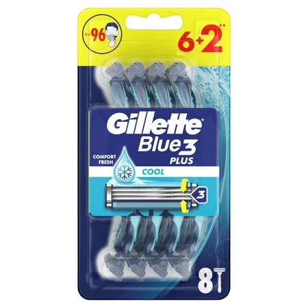 Gillette Blue 3 Cool, одноразовые бритвы, 8 штук: цены и характеристики