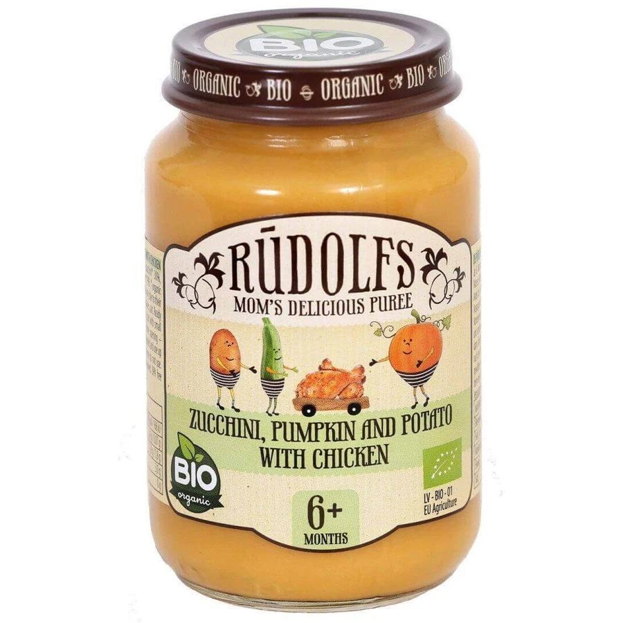 Allnature Rudolfs Organic цуккини, тыква, картофель с курицей 190 г: цены и характеристики