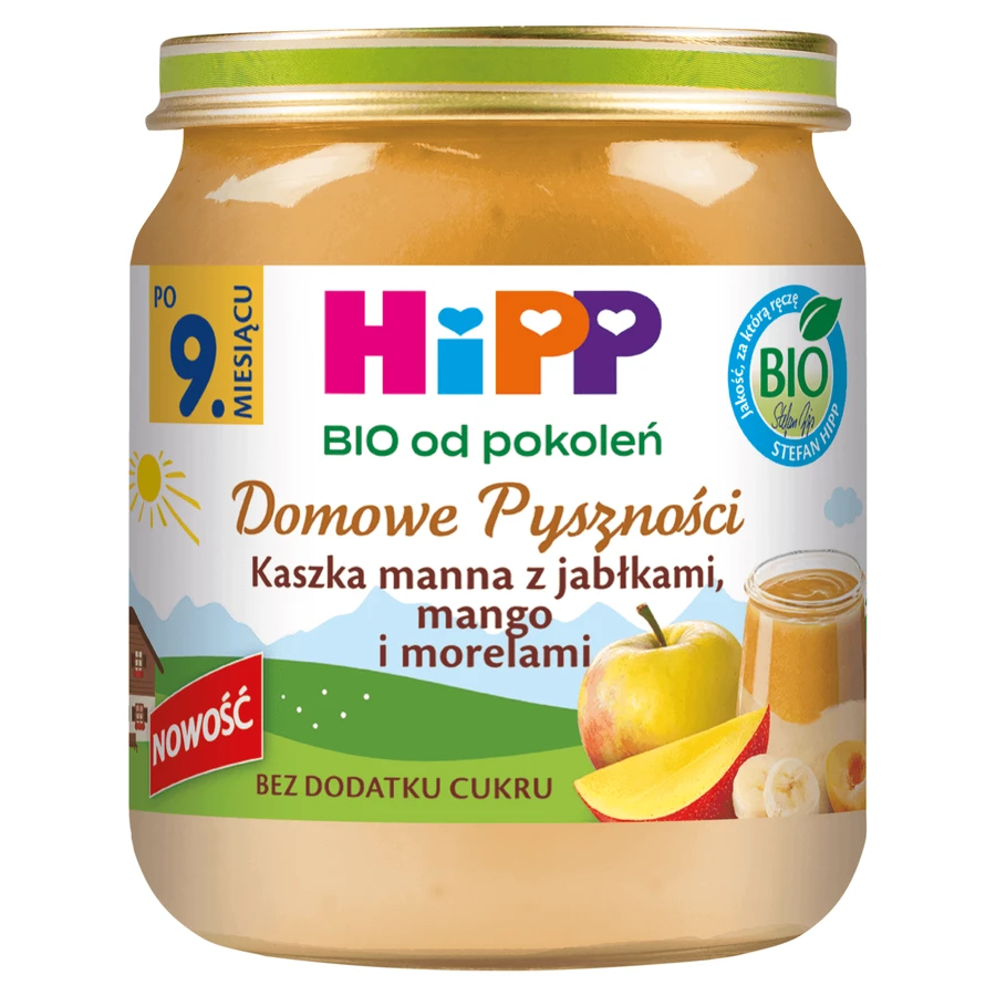 HiPP Домашнее печенье Bio, манная крупа с яблоками, манго и абрикосами, после 9 месяцев, 200 г: цены и характеристики