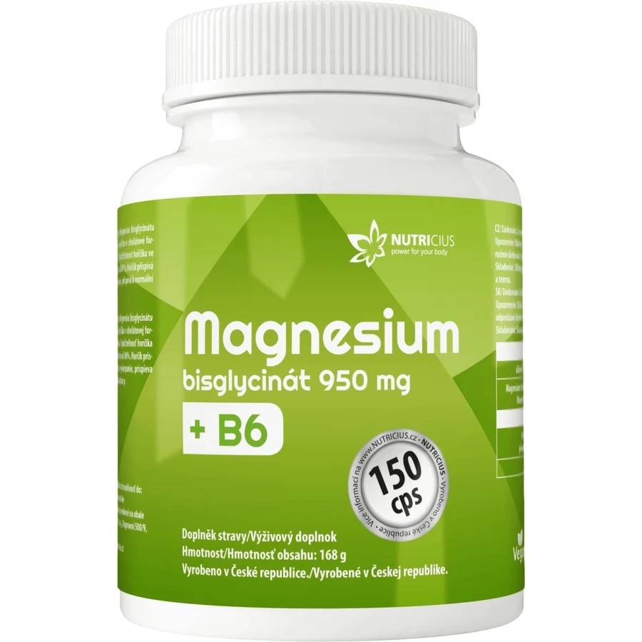Nutricius Магния бисглицинат 950 мг + витамин B6 150 капсул: цены и характеристики