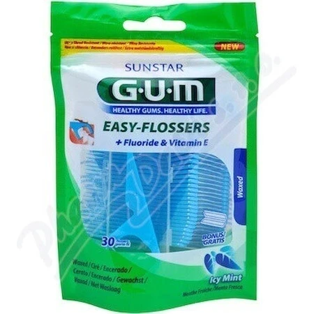 Зубна нитка GUM Easy Flosser, 30 шт + дорожній чохол 1×30 шт, зубна нитка: ціни та характеристики
