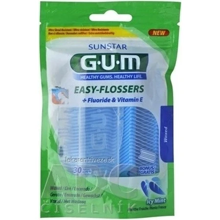 Зубна нитка GUM Easy Flosser, 30 шт + дорожній чохол 1×30 шт, зубна нитка: ціни та характеристики