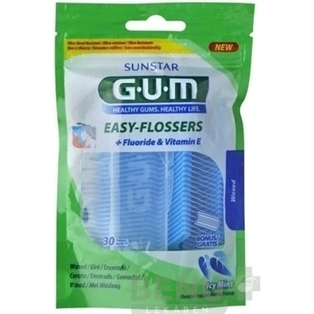 Зубна нитка GUM Easy Flosser, 30 шт + дорожній чохол 1×30 шт, зубна нитка: ціни та характеристики