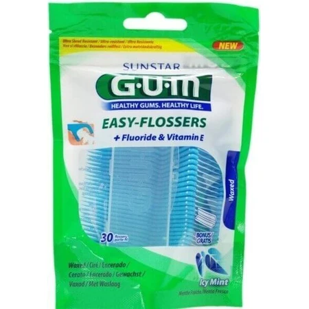 Зубна нитка GUM Easy Flosser, 30 шт + дорожній чохол 1×30 шт, зубна нитка: ціни та характеристики