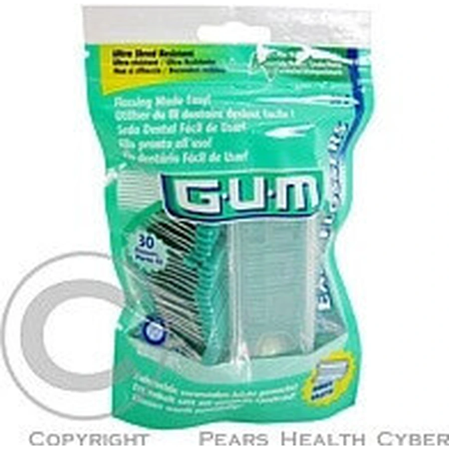 Зубна нитка GUM Easy Flosser, 30 шт + дорожній чохол 1×30 шт, зубна нитка: ціни та характеристики