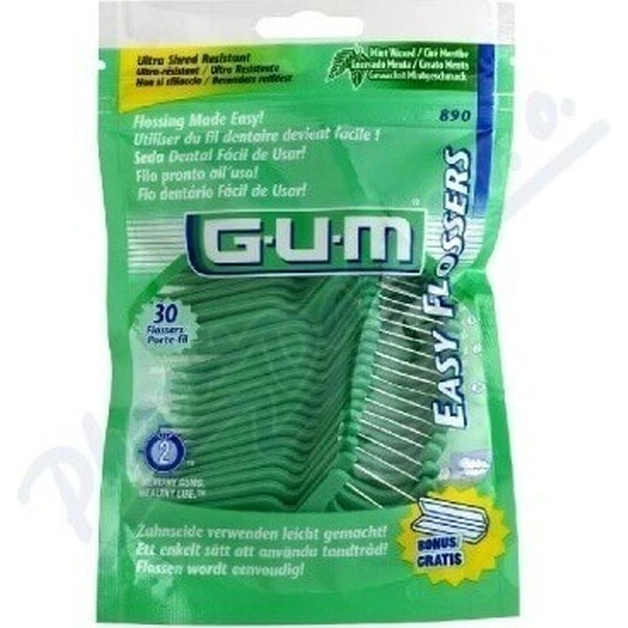 Зубна нитка GUM Easy Flosser, 30 шт + дорожній чохол 1×30 шт, зубна нитка: ціни та характеристики