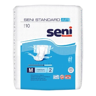 Закрытые подгузники, средние, 10 штук, Seni Standard Air