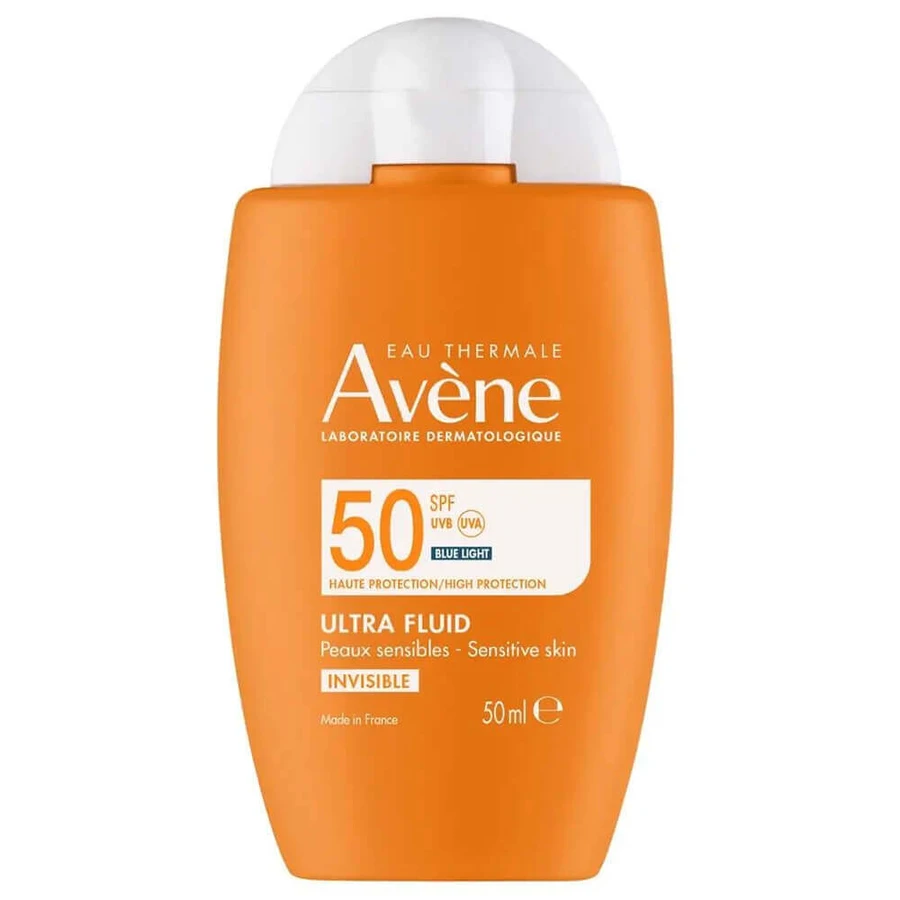 Avene Ultra Fluid Invisible, невидимый солнцезащитный крем для лица, светлая кожа, SPF 50+, 50 мл: цены и характеристики