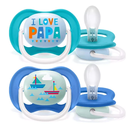 Avent Ultra Air, силіконова пустушка, ортодонтична, для хлопчика, SCF080/03, 6-18 місяців, 2 пари: ціни та характеристики
