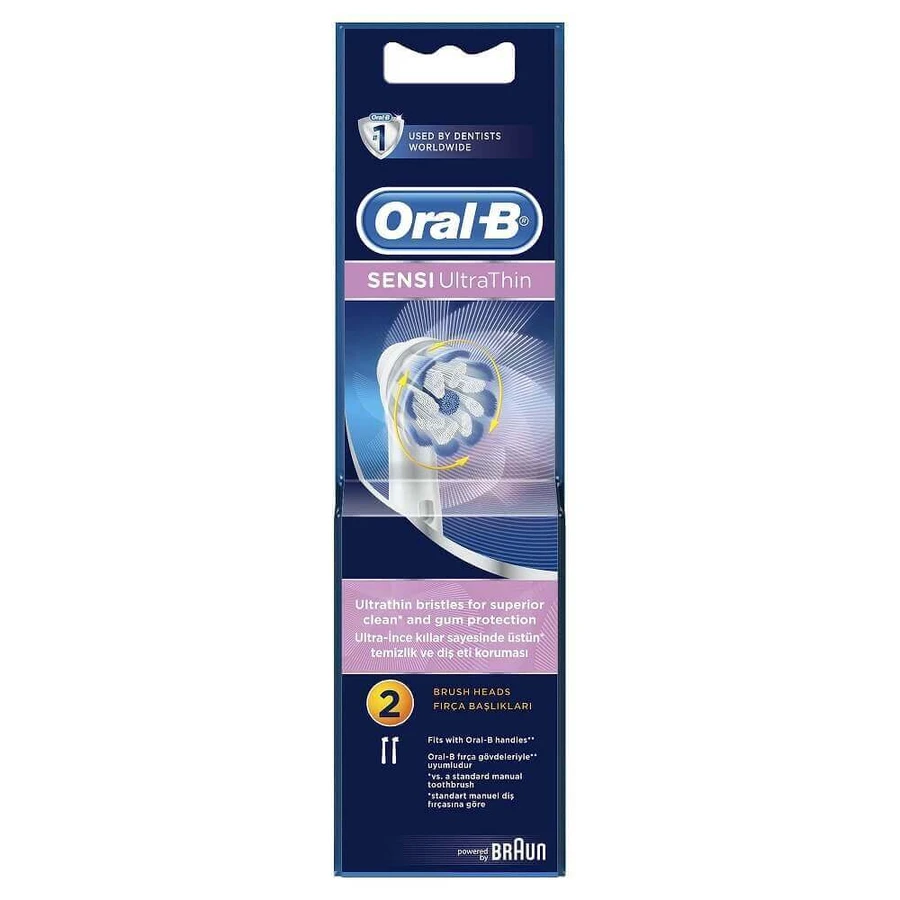 Ультратонкая чувствительная зубная щетка Sensitive, 2 зубные щетки, Oral B: цены и характеристики