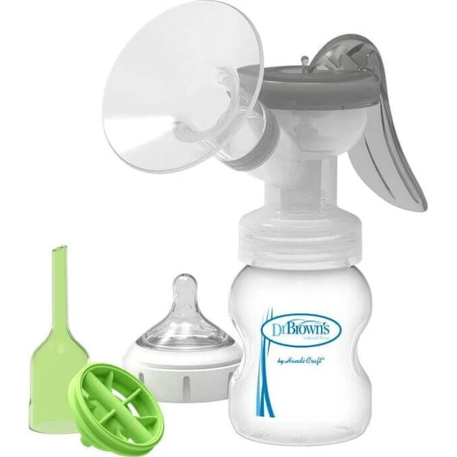 Зручний ручний молокоотсос Dr.BROWN'S COMFORTABLE MANUAL MILK PUMP 1×1 шт, ручний молоковідсмоктувач: ціни та характеристики