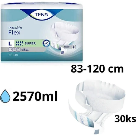 TENA Flex Super M 1×30 шт, трусы от недержания с быстросъемным поясом: цены и характеристики