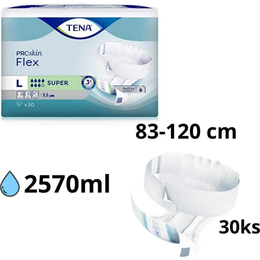 TENA Flex Super M 1×30 шт, трусы от недержания с быстросъемным поясом: цены и характеристики