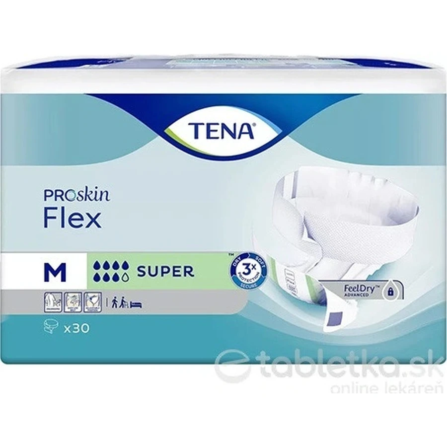 TENA Flex Super M 1×30 шт, трусы от недержания с быстросъемным поясом: цены и характеристики