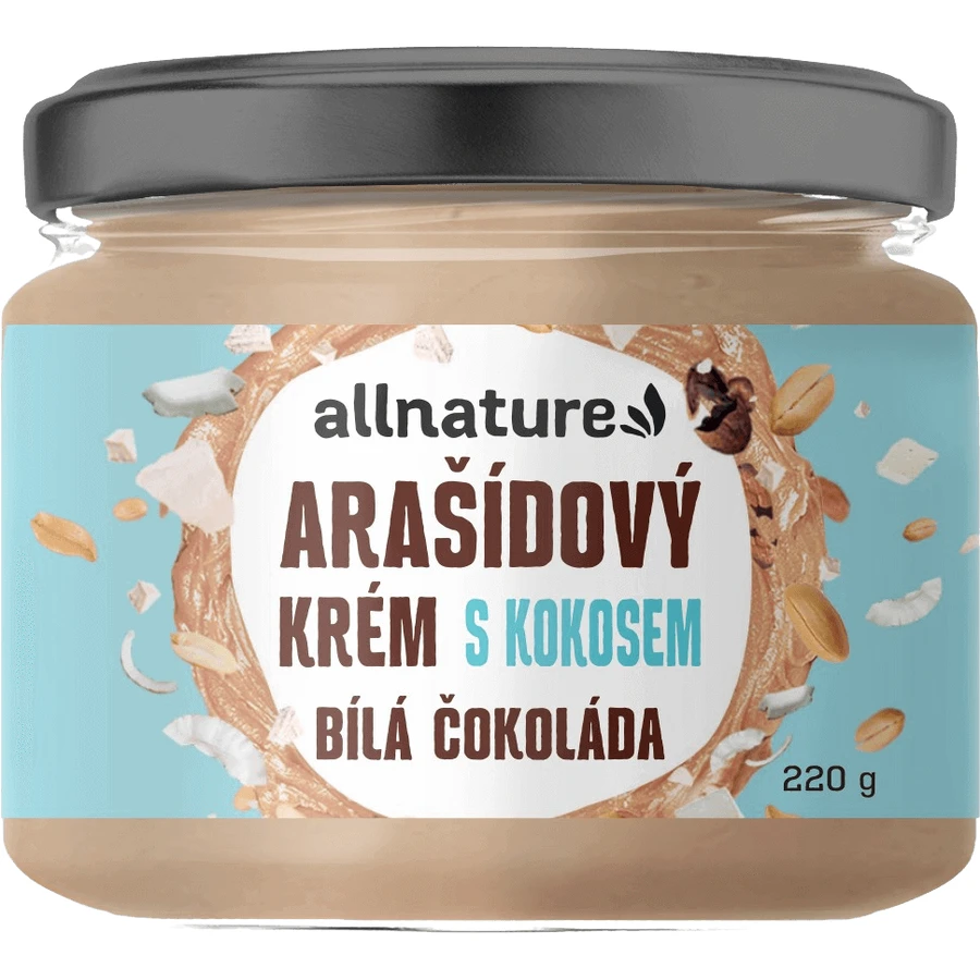 Allnature Araid крем з білим шоколадом та кокосом 220 г: ціни та характеристики