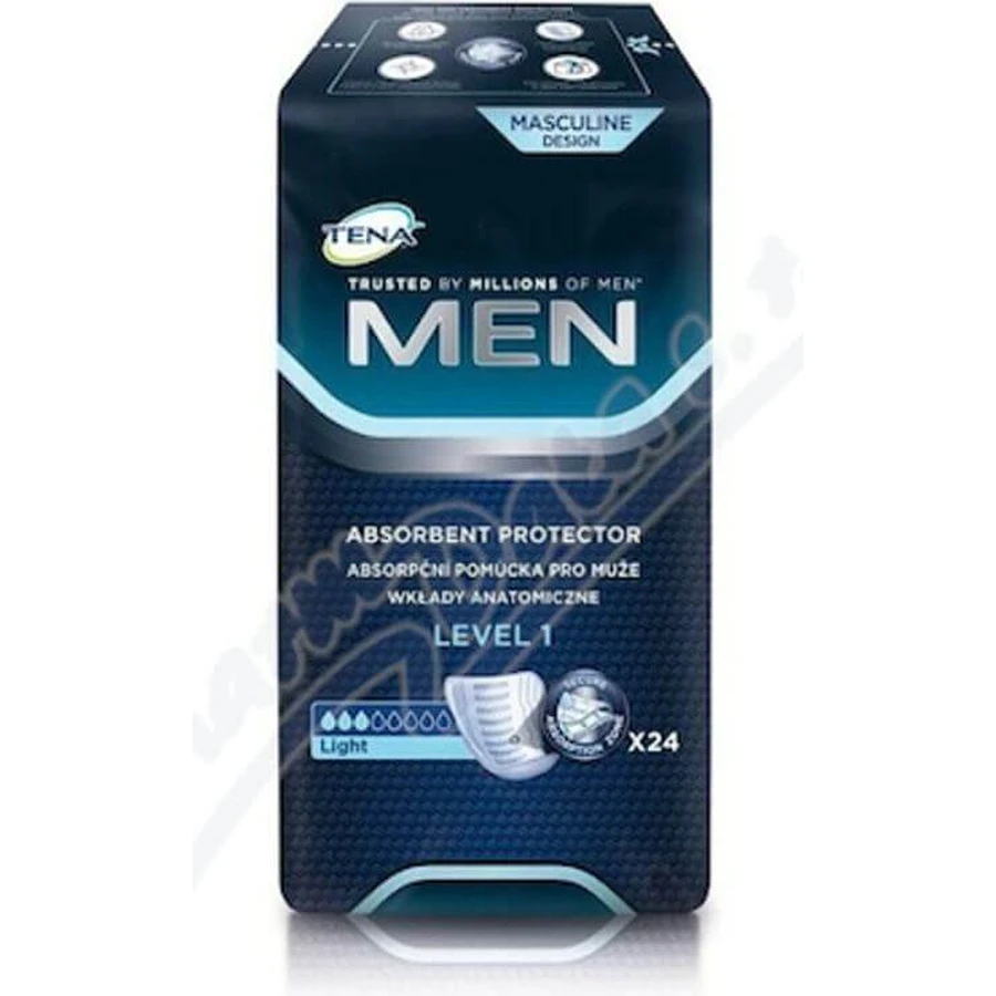 TENA Men Level 1 1×24 шт, прокладки от недержания для мужчин: цены и характеристики
