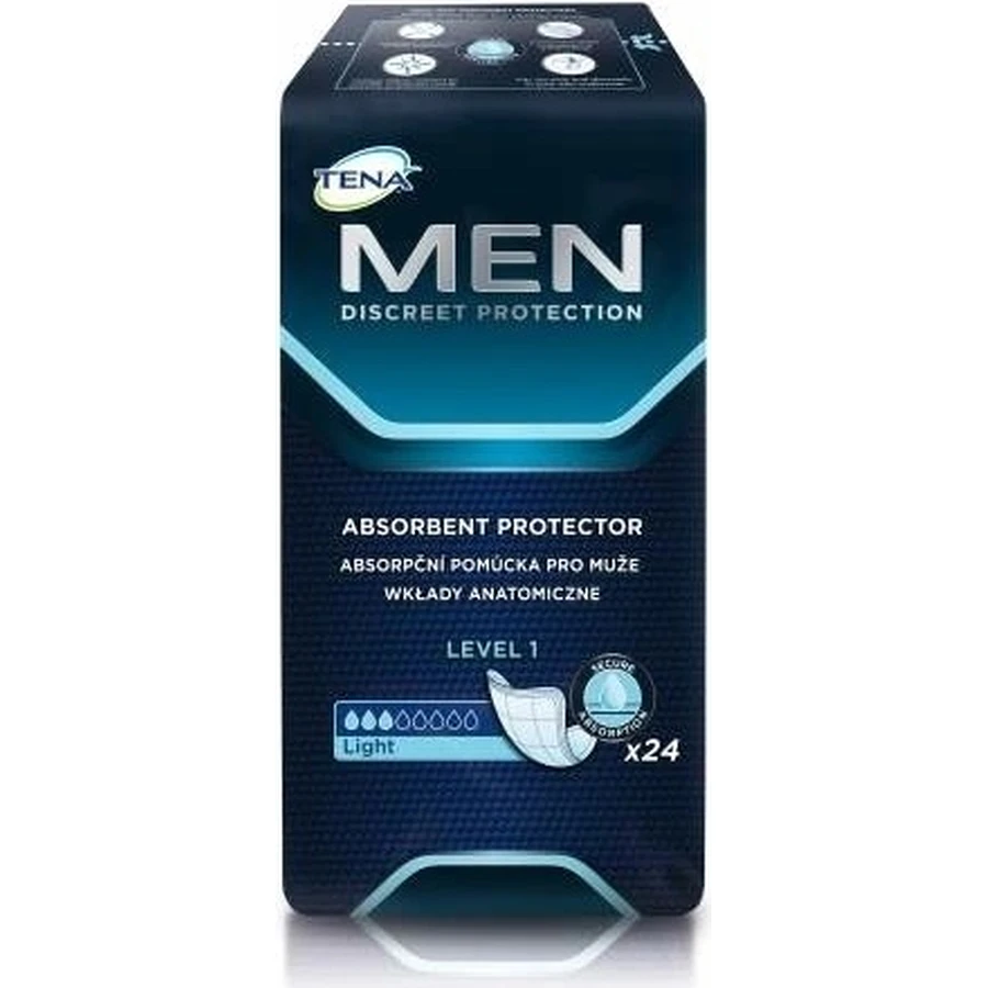 TENA Men Level 1 1×24 шт, прокладки от недержания для мужчин: цены и характеристики