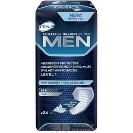 TENA Men Level 1 1×24 шт, прокладки от недержания для мужчин: цены и характеристики