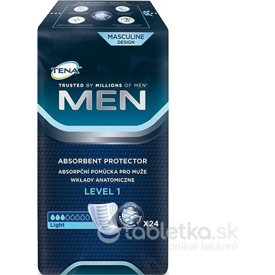 TENA Men Level 1 1×24 шт, прокладки от недержания для мужчин: цены и характеристики