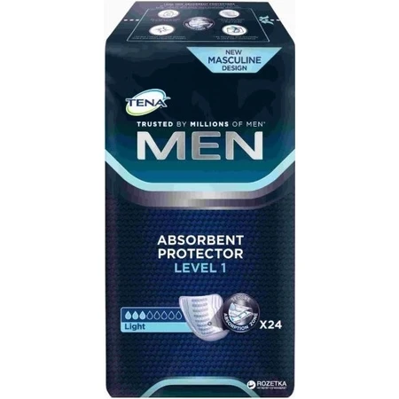 TENA Men Level 1 1×24 шт, прокладки от недержания для мужчин: цены и характеристики