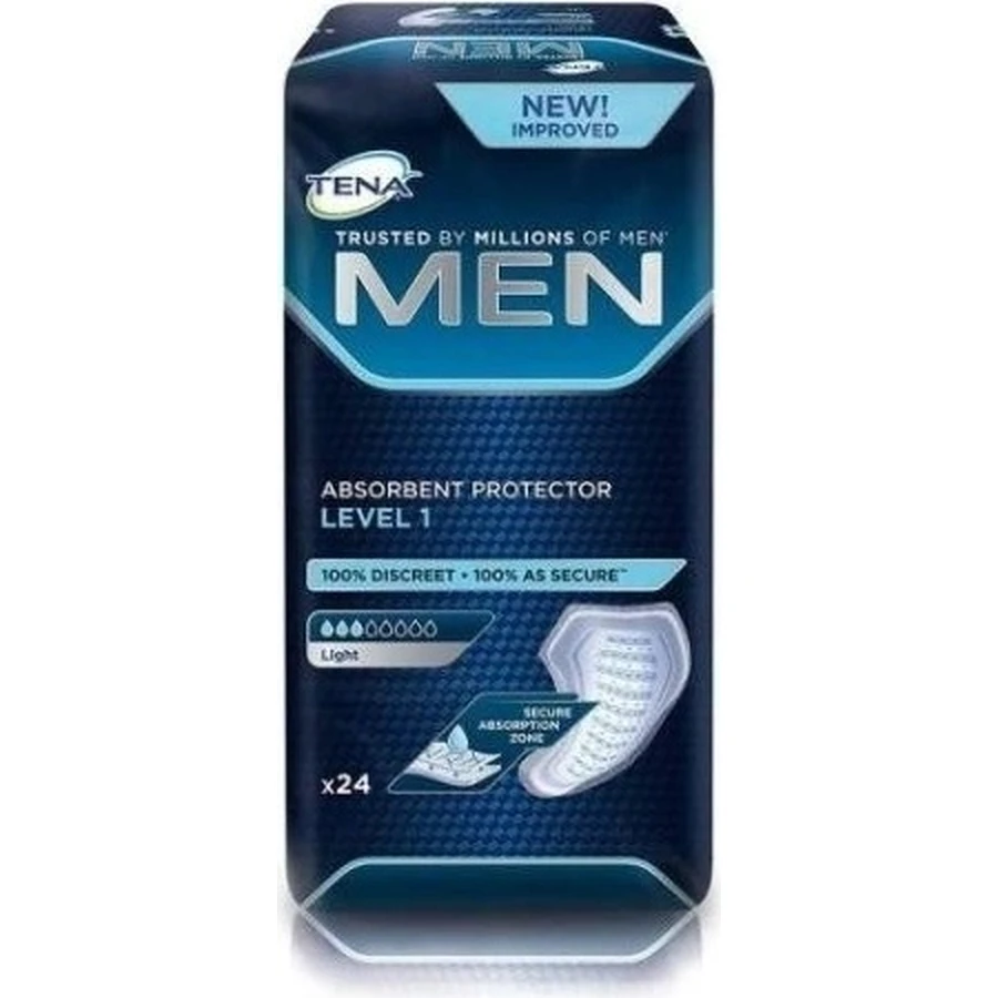 TENA Men Level 1 1×24 шт, прокладки от недержания для мужчин: цены и характеристики