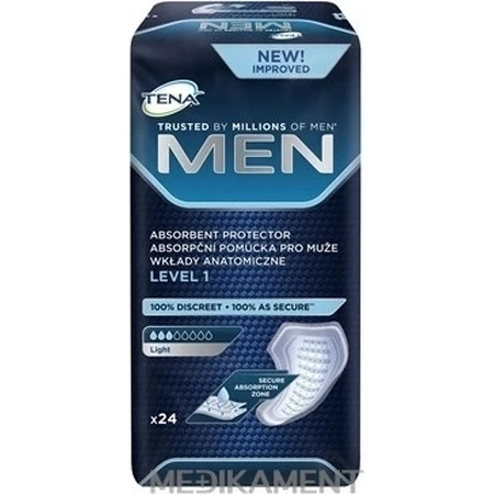 TENA Men Level 1 1×24 шт, прокладки от недержания для мужчин: цены и характеристики