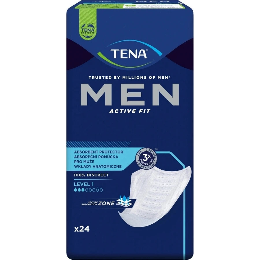 TENA Men Level 1 1×24 шт, прокладки от недержания для мужчин: цены и характеристики