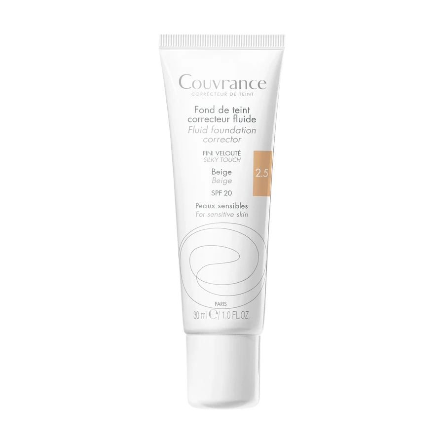 Avene Couvrance, Коригувальний флюїд, бежевий 2.5, SPF 20, 30 мл: ціни та характеристики