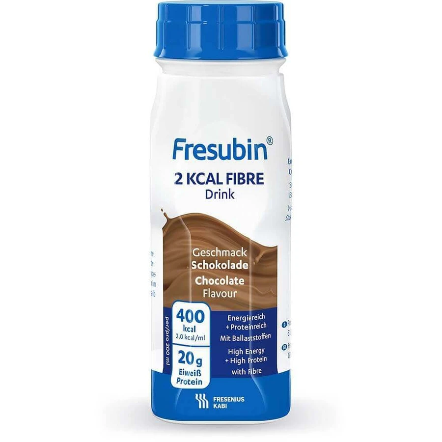 Fresubin 2kal Fibre butur зі смаком шоколаду, 4 x 200 мл, Fresenius Kabi: ціни та характеристики