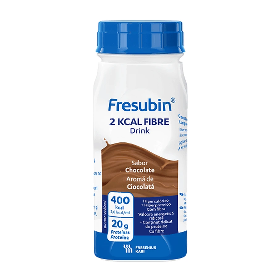Fresubin 2kal Fibre butur зі смаком шоколаду, 4 x 200 мл, Fresenius Kabi: ціни та характеристики