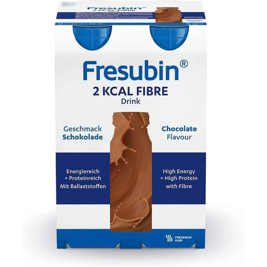Fresubin 2kal Fibre butur зі смаком шоколаду, 4 x 200 мл, Fresenius Kabi: ціни та характеристики