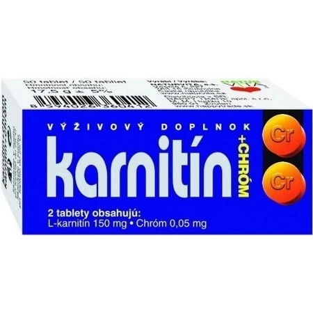 NATURVITA КАРНІТИН + ХРОМ 1×50 таблеток, карнітин + хром: ціни та характеристики