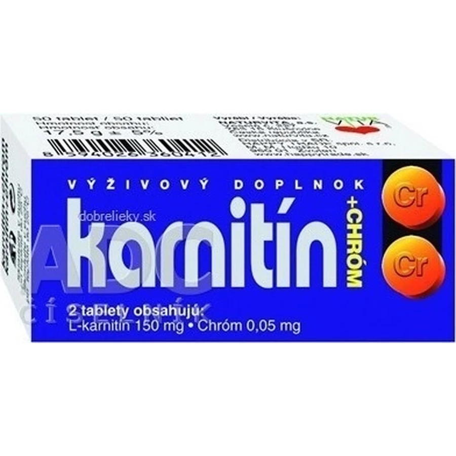 NATURVITA КАРНІТИН + ХРОМ 1×50 таблеток, карнітин + хром: ціни та характеристики