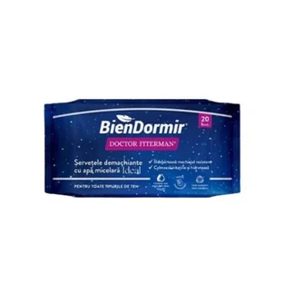 Очищувальні серветки Bien Dormir з міцелярною водою x 20 шт.