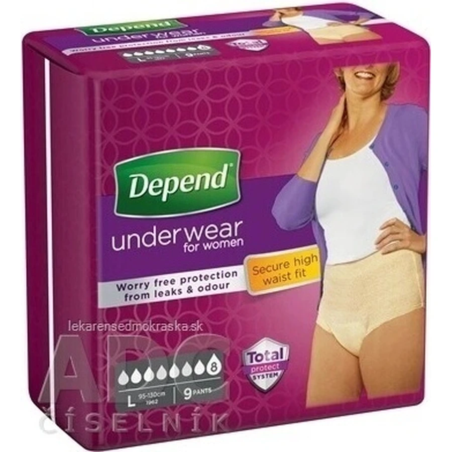 DEPEND SUPER L для женщин 1×9 шт, брюки-стрейч, обхват бедер 95-130 см: цены и характеристики