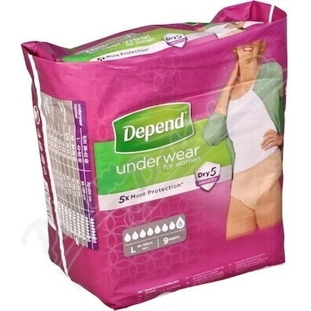 DEPEND SUPER L для женщин 1×9 шт, брюки-стрейч, обхват бедер 95-130 см: цены и характеристики