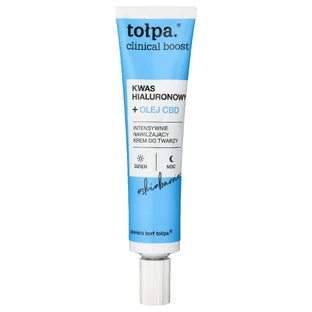 Topa Clinical Boost Гиалуроновая кислота + масло CBD, интенсивно увлажняющий крем для лица, 40 мл
