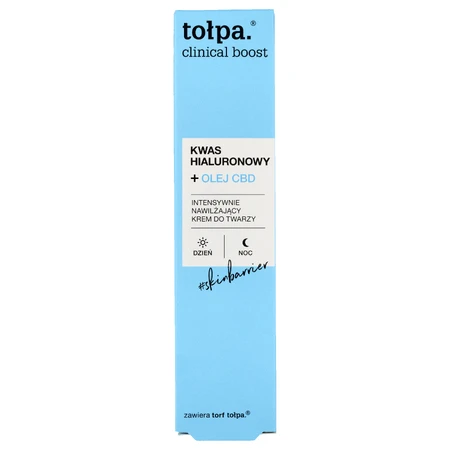 Topa Clinical Boost Гиалуроновая кислота + масло CBD, интенсивно увлажняющий крем для лица, 40 мл: цены и характеристики